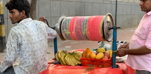 City Food - Fresh fruit Roller Ice-Cream, Mathura Road