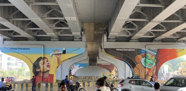 City Life - Mohan Nagar Flyover Art, Ghaziabad