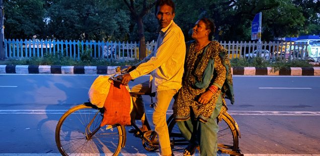 City Moment - Bicycle Couple, Central Delhi