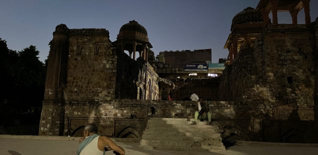 City Monument - Jahaz Mahal after Sunset, Mehrauli