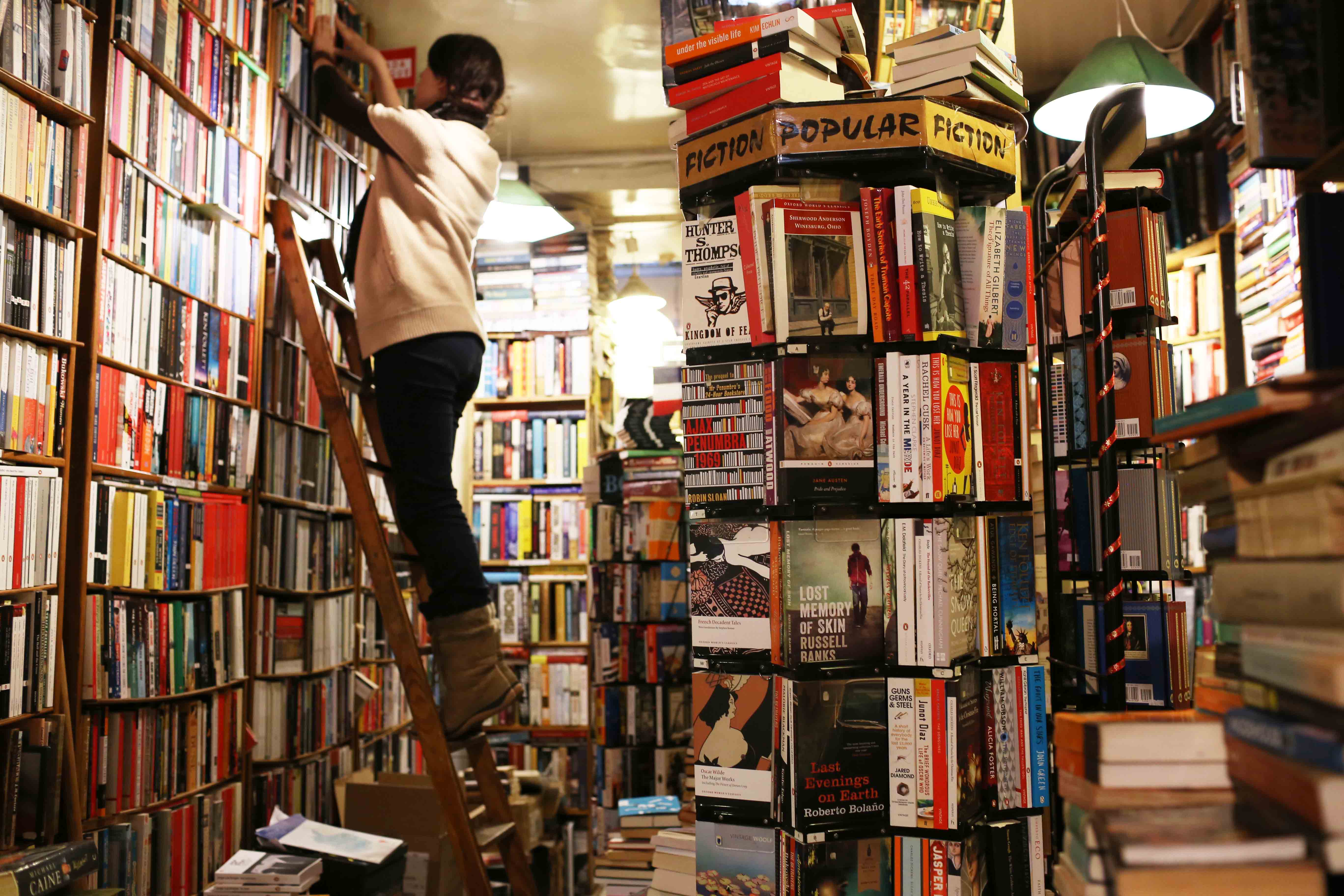 City landmark - The Abbey Bookshop, Rue de la Parcheminerie, Paris