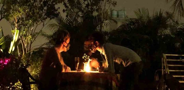 City Moment - Candle Light Dinner in the Time of Pollution, South Delhi