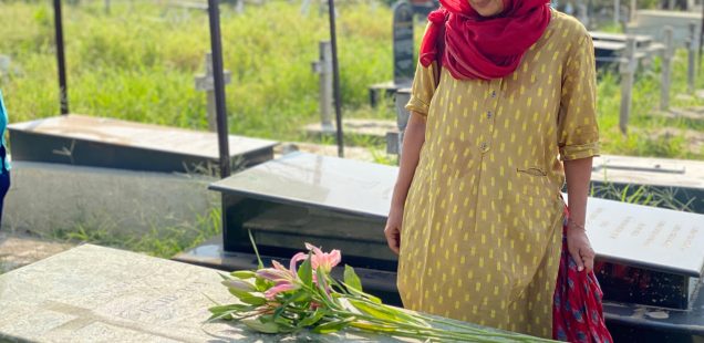City Moment - Writer Arundhati Roy Visits Her Father, Indian Christian Cemetery, Burari