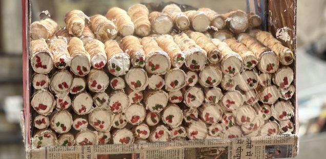 City Food - "Factory" Cream Rolls, Sher Khan's Glass Case