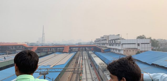 City Landmarks - Two Bridges, New Delhi and Gurgaon Railway Stations